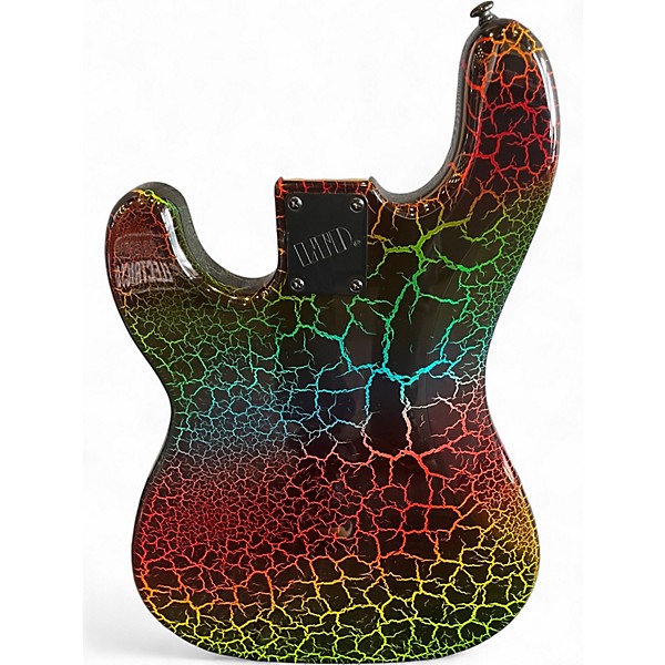 Used ESP LTD Surveyor 4 RAINBOW CRACKLE Electric Bass Guitar