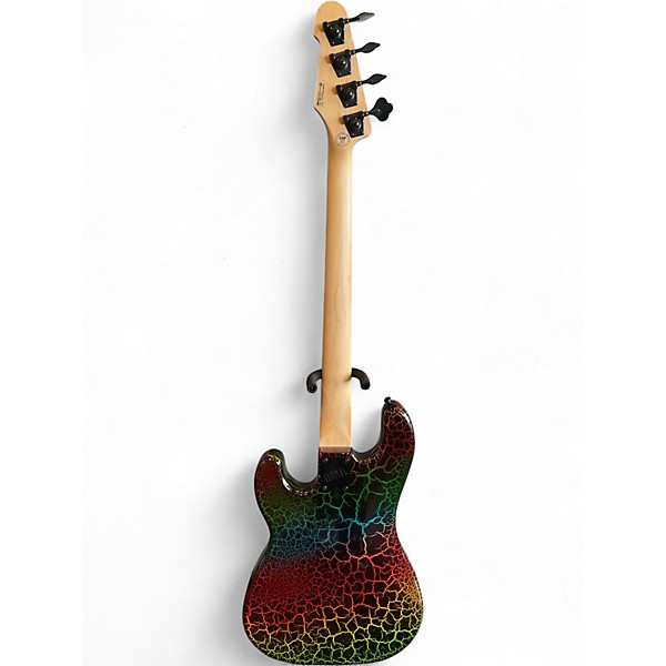 Used ESP LTD Surveyor 4 RAINBOW CRACKLE Electric Bass Guitar