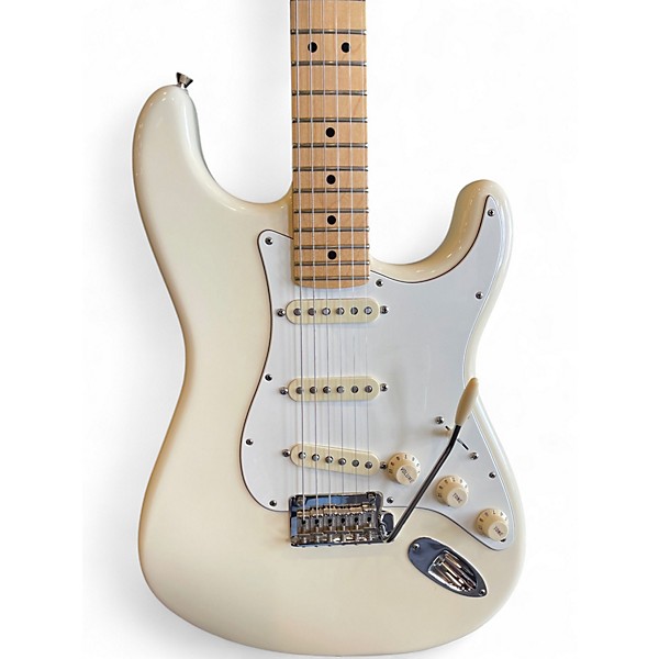 Used Fender American Standard Stratocaster Olympic White Solid Body Electric Guitar