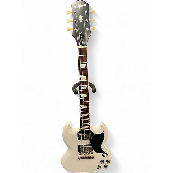 Used Epiphone Inspired by Gibson SG White Solid Body Electric Guitar