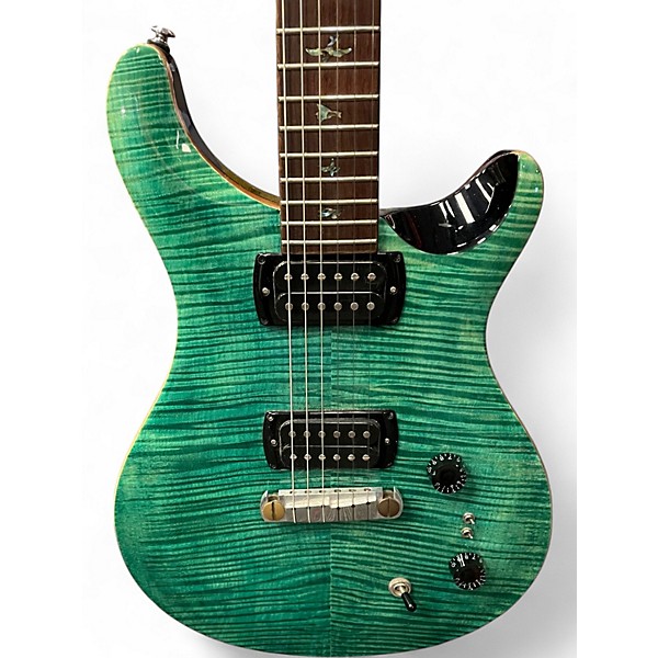 Used PRS SE Turquoise Solid Body Electric Guitar