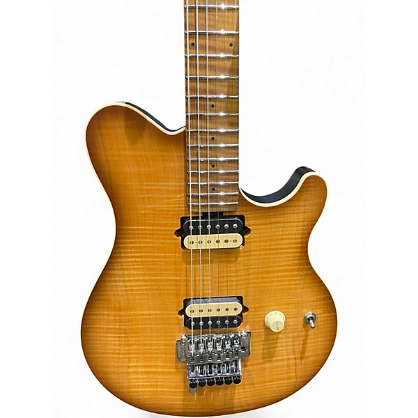 Used Ernie Ball Music Man Axis Honey Pot Flame Top Solid Body Electric Guitar