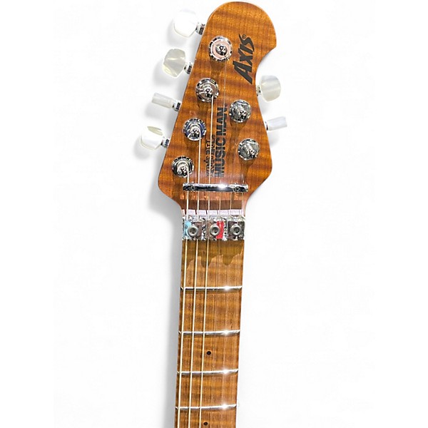 Used Ernie Ball Music Man Axis Honey Pot Flame Top Solid Body Electric Guitar