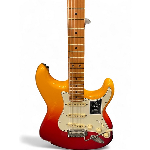 Used Fender Player Plus Stratocaster Tequila Sunrise Solid Body Electric Guitar
