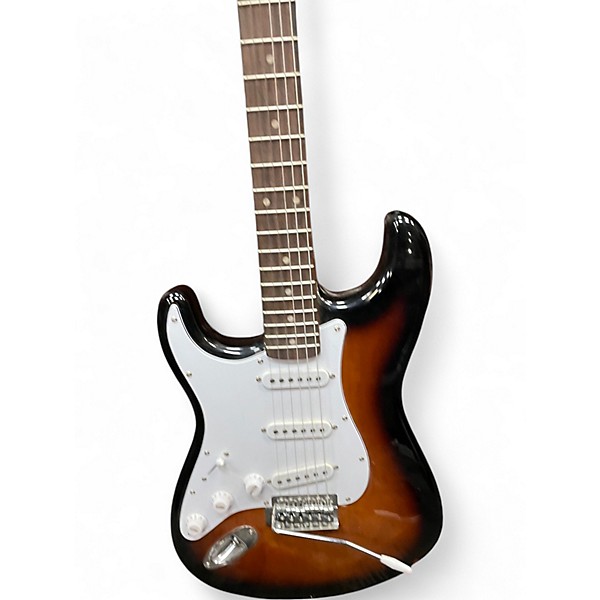 Used Squier Affinity Stratocaster Left Handed Sunburst Electric Guitar