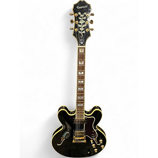 Used Epiphone Sheraton II Pro Black Hollow Body Electric Guitar