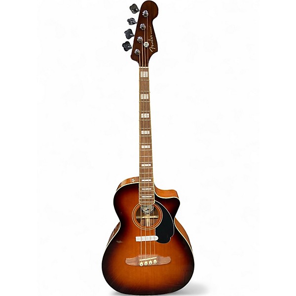 Used Fender Kingman Acoustic Electric Bass Sunburst Acoustic Bass Guitar