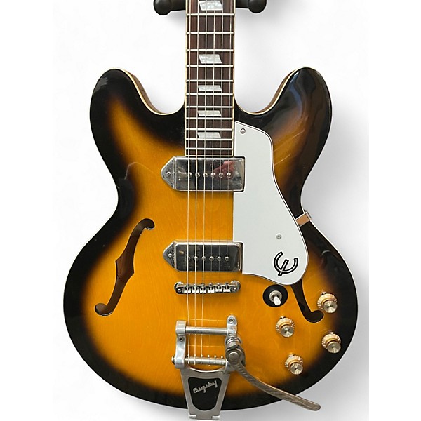 Used Epiphone CASINO VS Vintage Sunburst Hollow Body Electric Guitar