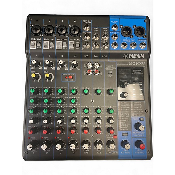 Used Yamaha MG10XU 10 Channel Mixer with Effects Unpowered Mixer