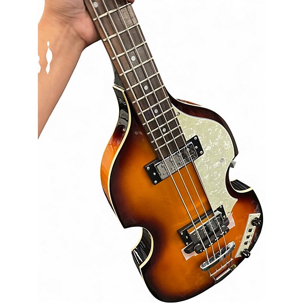 Used Hofner Bbass hi series Orange Electric Bass Guitar