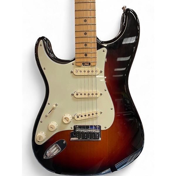 Used Fender American Elite Stratocaster Left Handed 3 Color Sunburst Electric Guitar