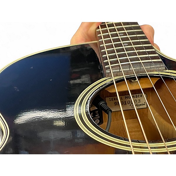 Used Takamine EF26181 Black Acoustic Electric Guitar