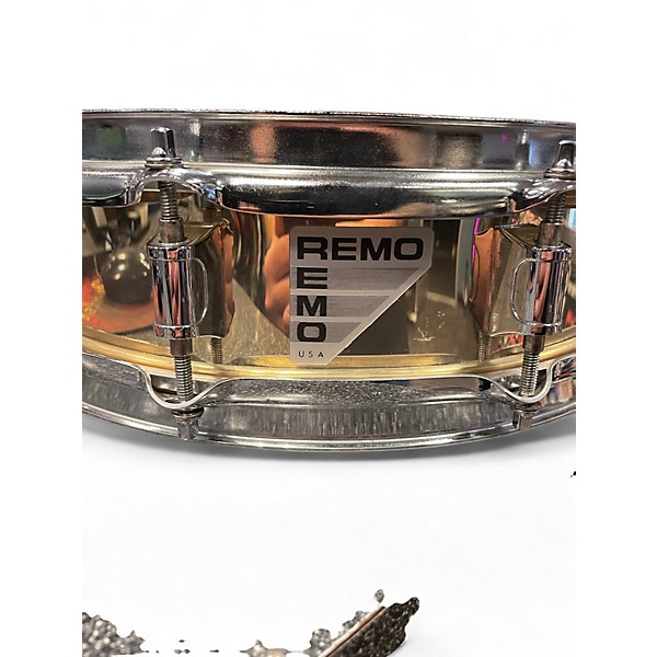 Used Remo 4X14 QUADURA PICCOLLO Gold Drum