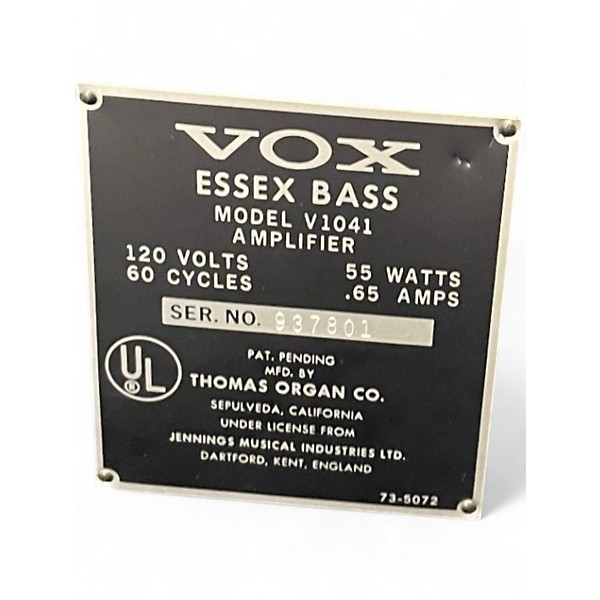 Used 1960s VOX essex bass V1041 Bass Combo Amp