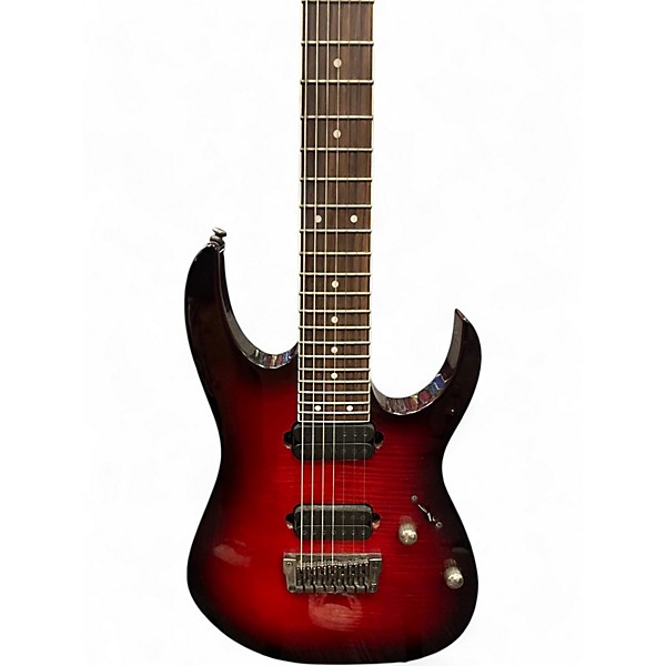 Used Ibanez RG7321 7 String Red Solid Body Electric Guitar