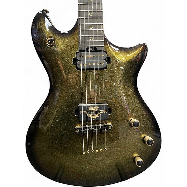 Used Schecter Guitar Research 50TH Anniversary Tempest Gold Burst Solid Body Electric Guitar