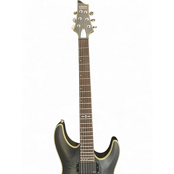 Used Schecter Guitar Research C1 Platinum Trans Black Solid Body Electric Guitar