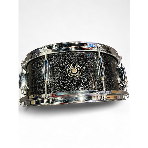 Used Gretsch Drums 14in Full Range Snare BLACK SPARKLE Drum