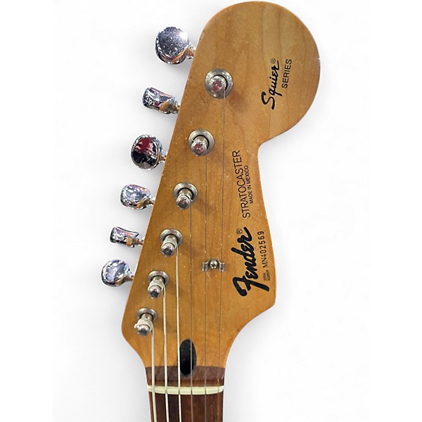 Used Fender Squire series stratocaster Black Solid Body Electric Guitar