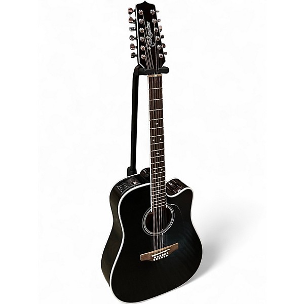 Used Takamine GD38CE Ebony 12 String Acoustic Electric Guitar