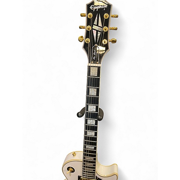 Used Epiphone Les Paul Custom Alpine White Solid Body Electric Guitar