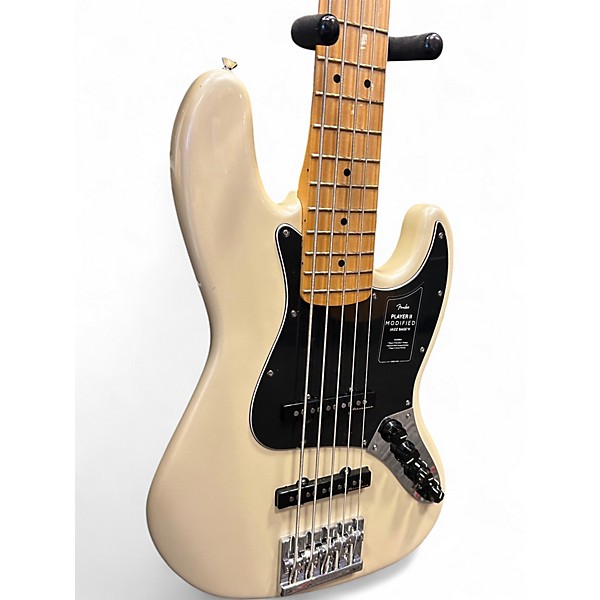 Used Fender PLAYER II MODIFIED JAZZ V Olympic White Electric Bass Guitar