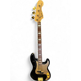 Used Fender squier 40th anniversary P bass Black Electric Bass Guitar