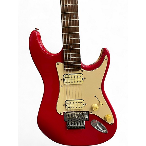 Used Squier FLOY ROSE Standard Stratocaster Candy Apple Red Solid Body Electric Guitar
