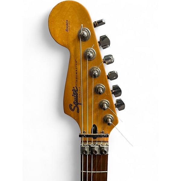 Used Squier FLOY ROSE Standard Stratocaster Candy Apple Red Solid Body Electric Guitar