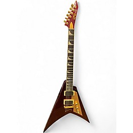 Used ESP LTD KH-V Kirk Hammett Signature Red Sparkle Solid Body Electric Guitar
