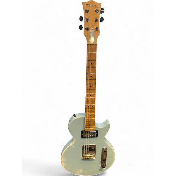Used Warmoth Partscaster Light Relic Blue Solid Body Electric Guitar