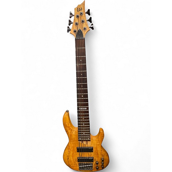 Used ESP LTD B-206SM Worn Natural Electric Bass Guitar