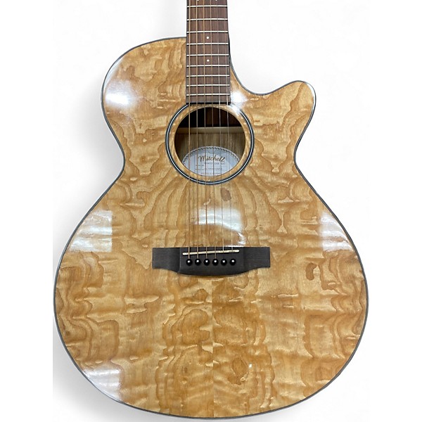 Used Mitchell MX400QAB Natural Acoustic Electric Guitar