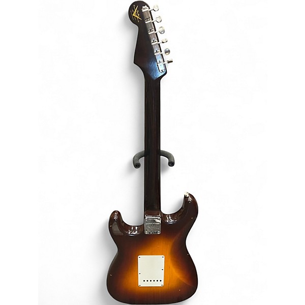 Used Fender Custom Shop Limited Edition 1957 Journeyman Relic Rosewood Stratocaster Wide Fade Chocolate 2 Tone Sunburst So...