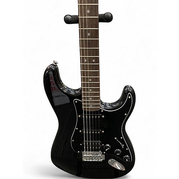 Used Squier Stratocaster HSS Metallic Black Solid Body Electric Guitar