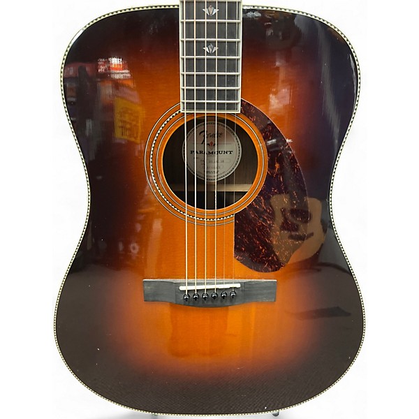 Used Fender PM-1 DELUXE SB Tobacco Burst Acoustic Electric Guitar