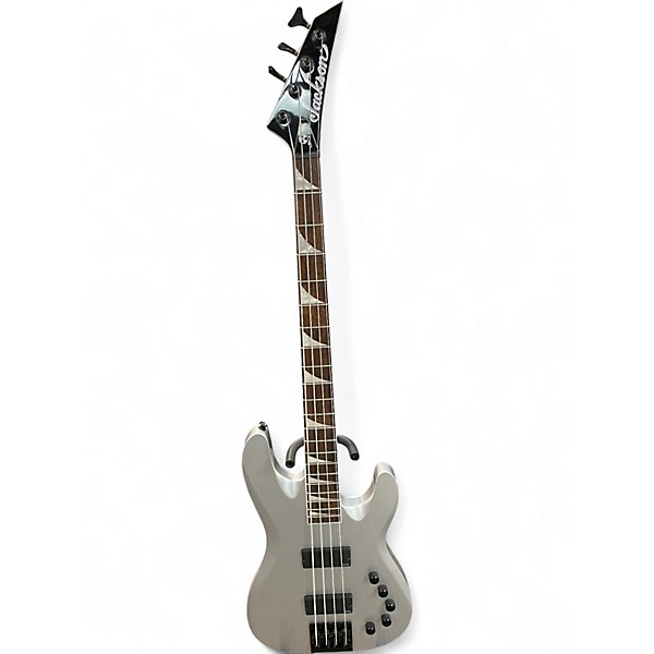 Used Jackson David Ellefson Concert CBX IV Silver Electric Bass Guitar