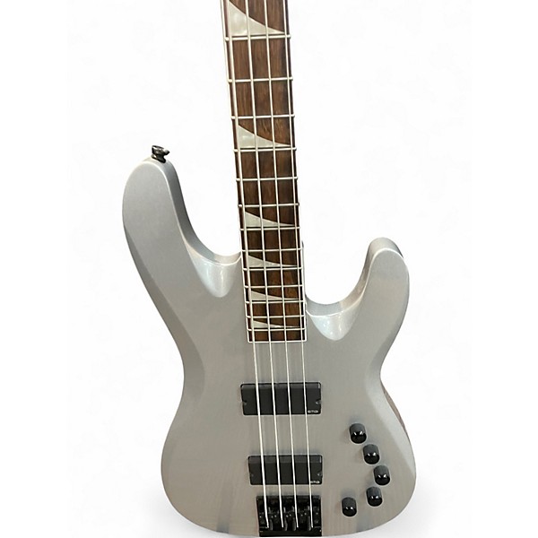 Used Jackson David Ellefson Concert CBX IV Silver Electric Bass Guitar