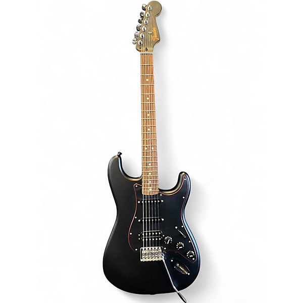 Used 2017 Fender Special Edition Noir Stratocaster HSS Black Solid Body Electric Guitar