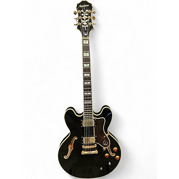 Used Epiphone Sheraton II Black Hollow Body Electric Guitar