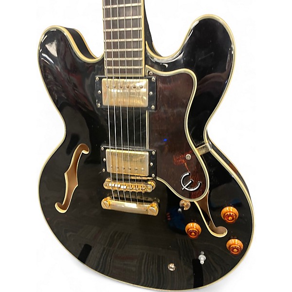 Used Epiphone Sheraton II Black Hollow Body Electric Guitar