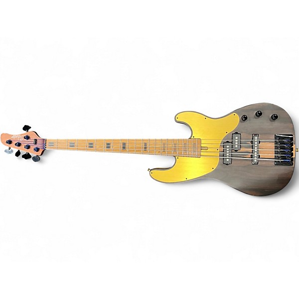 Used Schecter Guitar Research Model T Exotic Ziricote Vintage Natural Electric Bass Guitar