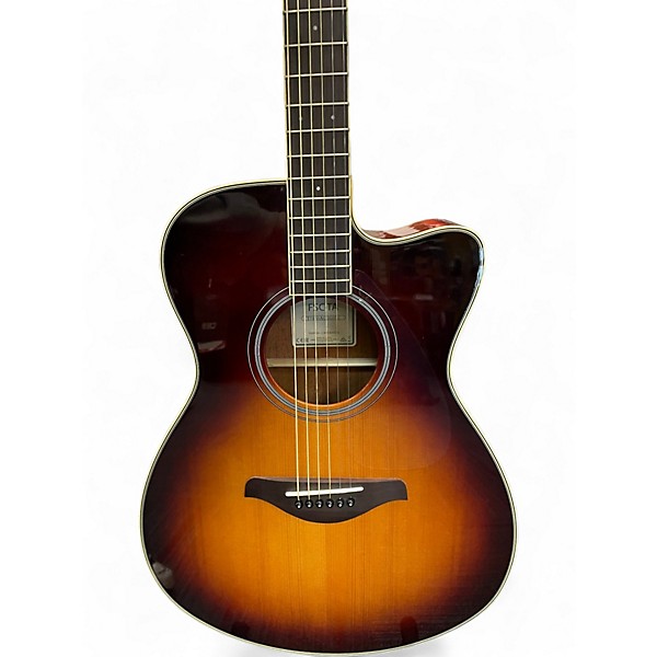 Used Yamaha fsc-ta Brown Sunburst Acoustic Electric Guitar