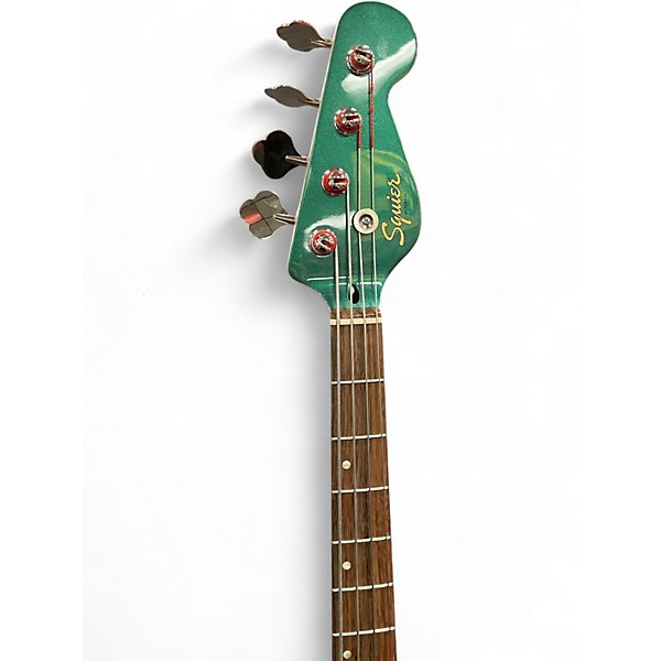 Used Squier paranormal rascal Sherwood Green Metallic Electric Bass Guitar