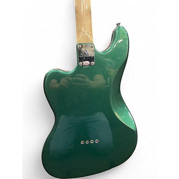 Used Squier paranormal rascal Sherwood Green Metallic Electric Bass Guitar