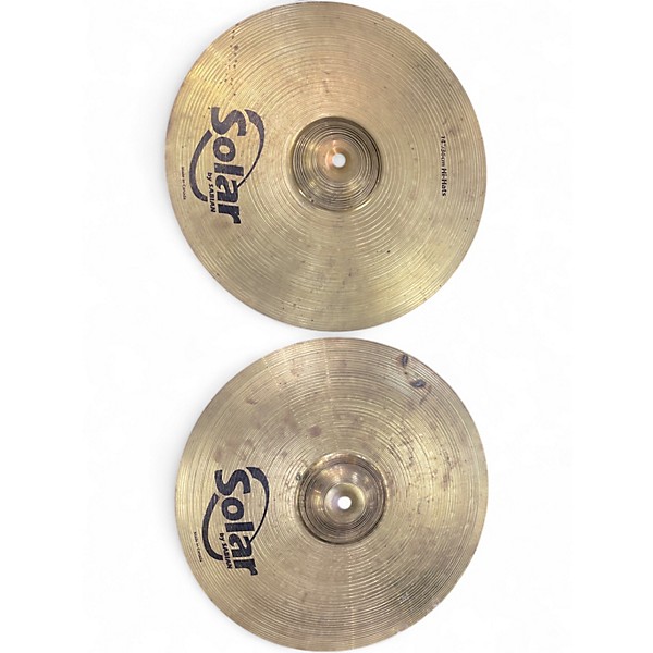 Used Solar by Sabian 14in HI HATS Cymbal