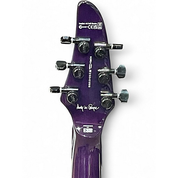 Used 2025 ESP LTD ALR-II Andy La Rocque Signature Trans Purple Solid Body Electric Guitar