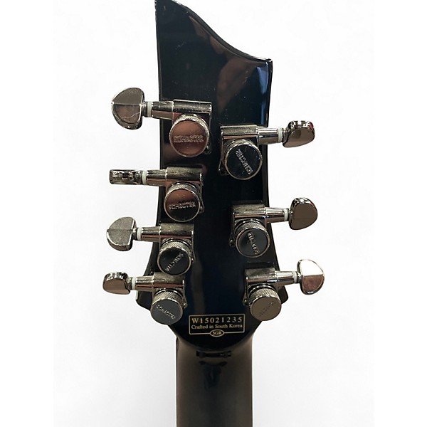 Used Schecter Guitar Research Hellraiser C7 Hybrid Transparent Black Solid Body Electric Guitar