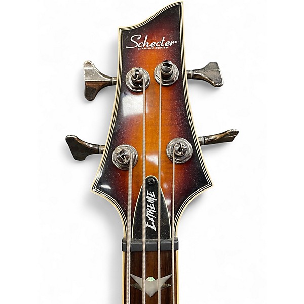 Used Schecter Guitar Research Omen Extreme 4 String Vintage Sunburst Electric Bass Guitar