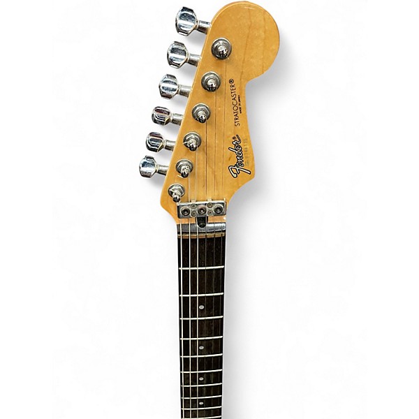 Vintage 1987 Fender Contemporary Stratocaster Black and Silver Solid Body Electric Guitar